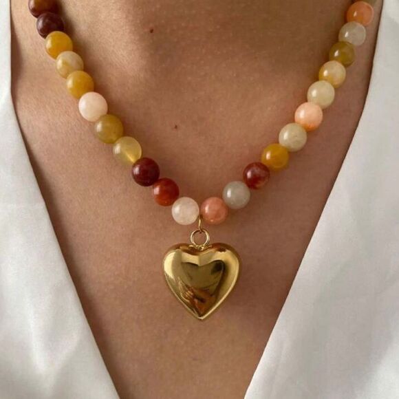 Anthropologie Jewelry - Boho heart necklace #1281